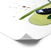 Vrouw Golfer - Golf Art Print (Hoek)