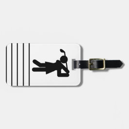 Vrouw Golfer - Golfsymbool Bagagelabel