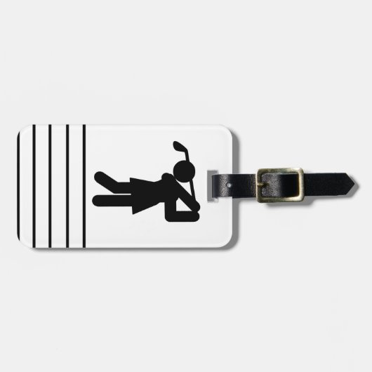 Vrouw Golfer - Golfsymbool Bagagelabel (Voorkant horizontaal)
