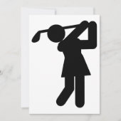 Vrouw Golfer - Golfsymbool Kaart (Voorkant)