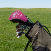 Vrouw golfer High Hiel Shoes in Roze thema Golfheadcover (Insitu)