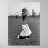 Vrouw Golfer, jaren 1910 Poster (Voorkant)