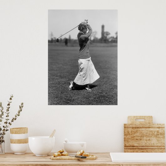 Vrouw Golfer, jaren 1910 Poster (Keuken)