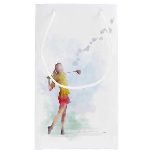 VROUW GOLFER KLEIN CADEAUZAKJE (Achterkant)