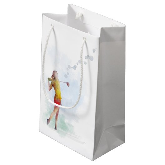 VROUW GOLFER KLEIN CADEAUZAKJE (Achterkant Gekanteld)