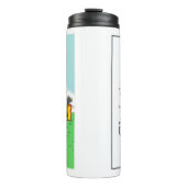 Vrouw Golfer komt in een Twist terecht - Grappig Thermosbeker (Voorkant)