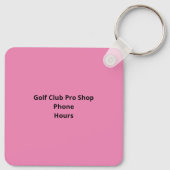 Vrouw Golfer "Laat het scheuren!" Golf Club Lid Le Sleutelhanger (Achterkant)