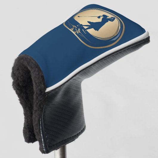 Vrouw Golfer Ontwerp Golfputter Hoesje Golfheadcover (3/4 voorkant)