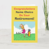 Vrouw Golfer pensioen Kaart (Voorkant)