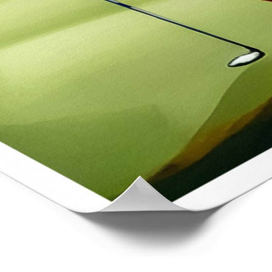 Vrouw Golfer schilderij - Art Print (Hoek)