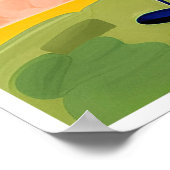 Vrouw Golfer schilderij - Art Print (Hoek)