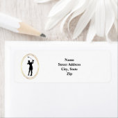 Vrouw Golfer Silhouet retour adreslabel Etiket (Insitu)