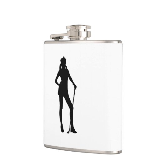 Vrouw Golfer Sport Heupfles (Links)