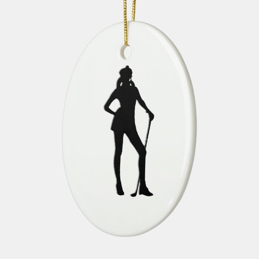 Vrouw Golfer Sport Keramisch Ornament (Links)