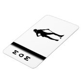 Vrouw Golfer Sport Magneet (Linkerzijde)