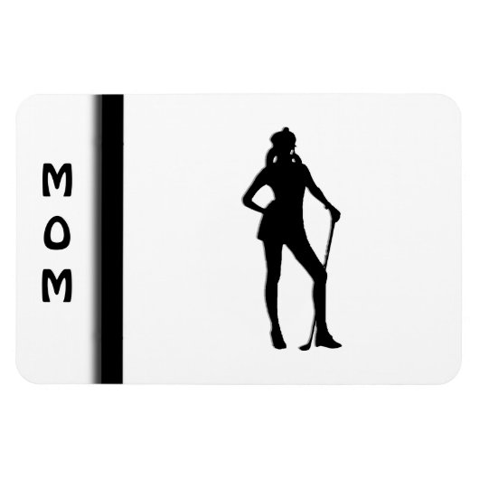 Vrouw Golfer Sport Magneet (Horizontaal)