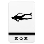 Vrouw Golfer Sport Magneet (Verticaal)