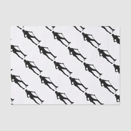 Vrouw Golfer Sport Tissuepapier (Voorkant)