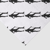 Vrouw Golfer Sport Tissuepapier (Detail)