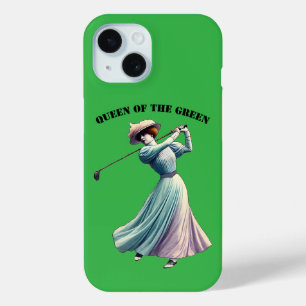  vrouw Golfer Swinging de golfclub URM iPhone 15 Case