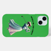 vrouw Golfer Swinging de golfclub URM Case-Mate iPhone Case (Achterkant (horizontaal))