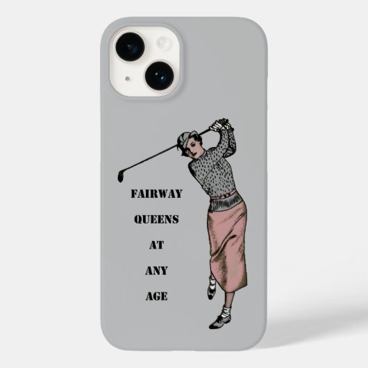 vrouw Golfer Swinging de golfclub URM Case-Mate iPhone Case (Achterkant)