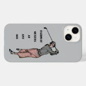 vrouw Golfer Swinging de golfclub URM Case-Mate iPhone Case (Achterkant (horizontaal))
