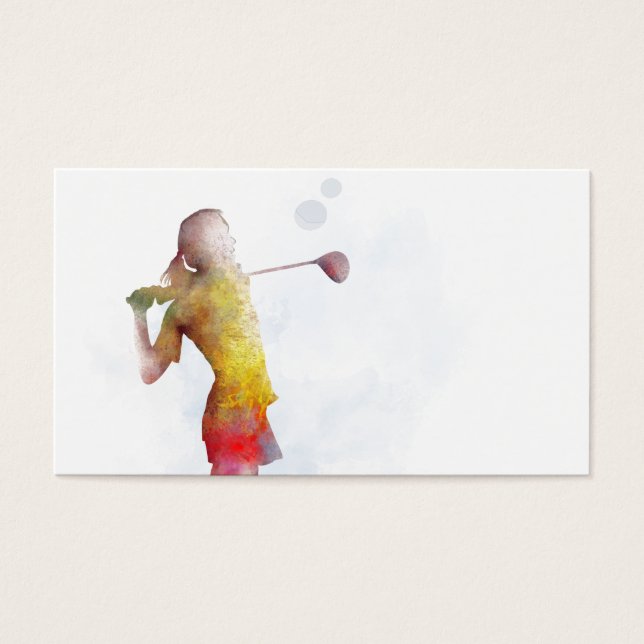 VROUW GOLFER VISITEKAARTJE (Voorkant)