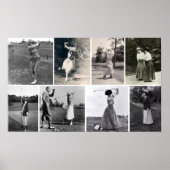  Vrouw Golfers - Golfkunst Print (Voorkant)
