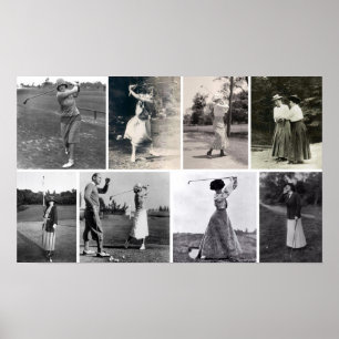 Vrouw Golfers - Golfkunst Print
