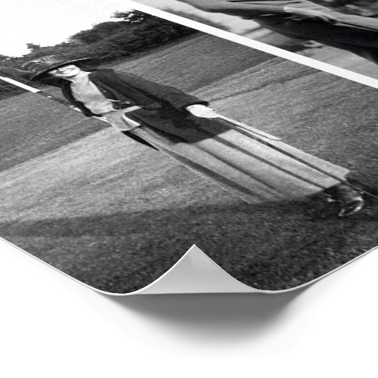  Vrouw Golfers - Golfkunst Print (Hoek)