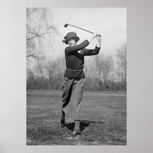 Vrouw Golfing: 1920 Poster (Voorkant)