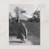  vrouw Golfing, jaren 1910 Briefkaart (Voorkant)