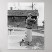 Vrouw Golfing, jaren 20 Poster (Voorkant)