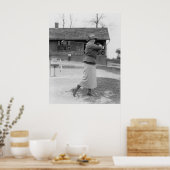 Vrouw Golfing, jaren 20 Poster (Keuken)
