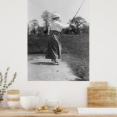 Vrouw Golfing  Mode, jaren 1910 Poster (Keuken)