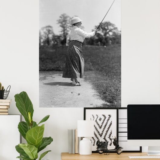 Vrouw Golfing  Mode, jaren 1910 Poster (Thuiskantoor)
