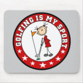 Vrouw Golfing My Sport Mousepad Muismat (Voorkant)
