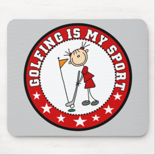 Vrouw Golfing My Sport Mousepad Muismat