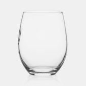 Vrouw Golfspeler Silhouet gepersonaliseerd Wijnglas Zonder Voet (Links)