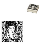 VROUW, GOTHIC PORTRAIT RUBBER STAMP RUBBERSTEMPEL (Gestempeld)