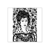VROUW, GOTHIC PORTRAIT RUBBER STAMP RUBBERSTEMPEL (Afrduk)
