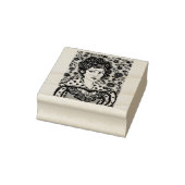 VROUW, GOTHIC PORTRAIT RUBBER STAMP RUBBERSTEMPEL (Stempel)