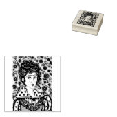 VROUW, GOTHIC PORTRAIT RUBBER STAMP RUBBERSTEMPEL (Gestempeld)