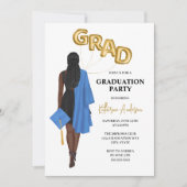 Vrouw Graduation Party Invitation Kaart (Voorkant)