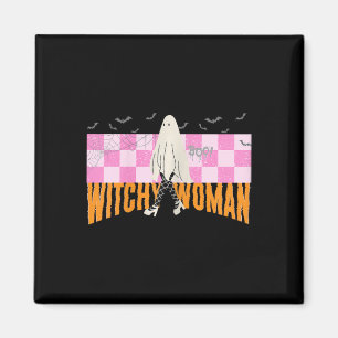 Vrouw Grappig Halloween Kostuum Spooky Feminist Magneet