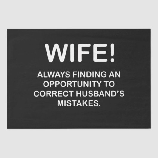 Vrouw Grappige Typografie Vrouw Tissuepapier (Voorkant)