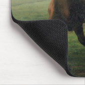 Vrouw Grazing haar Koe, 1858 Muismat (Hoek)