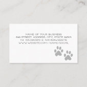 Vrouw Groomer Snijden Honden Haar Visitekaartje (Achterkant)