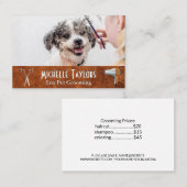 Vrouw Grooming Dog Visitekaartje (Voorkant / Achterkant)